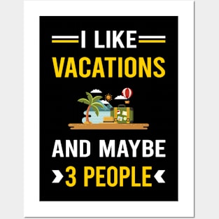 3 People Vacation Holiday Posters and Art